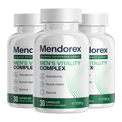 Mendorex bottle of 30 men's vitality capsules